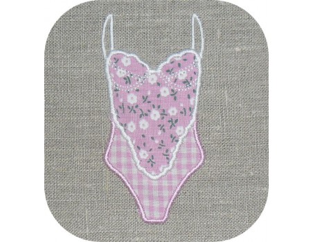 Instant download machine embroidery design shell lingerie