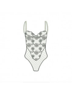 Instant download machine embroidery design applique body