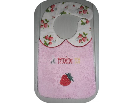 Motif de broderie machine  je ramène ma fraise