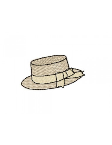 Motif de broderie chapeau femme