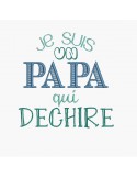Motif de broderie papa qui déchire