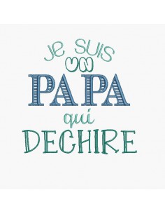 Motif de broderie papa qui déchire