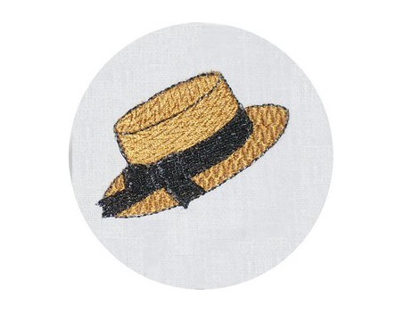 Motif de broderie chapeau femme