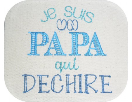 Motif de broderie papa qui déchire