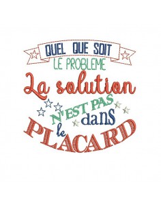 Motif de broderie placard