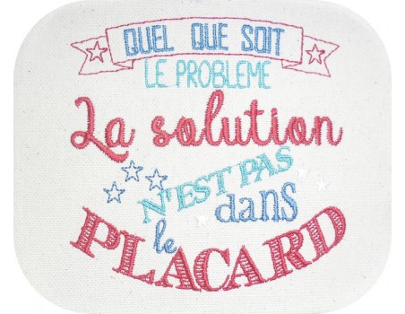 Motif de broderie placard