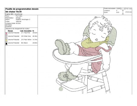 Instant download machine embroidery design vintage boy with calf