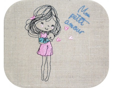 Instant download machine embroidery design baby love