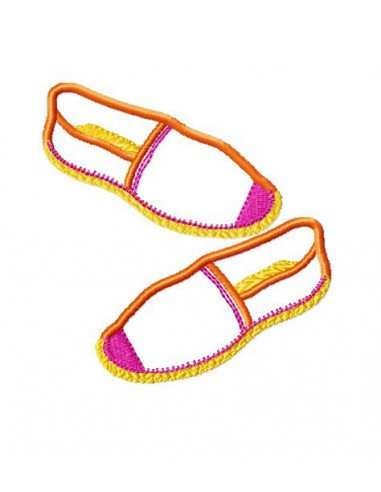 Motif de broderie espadrilles