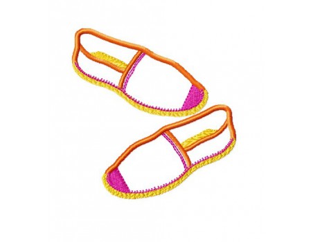 Motif de broderie espadrilles