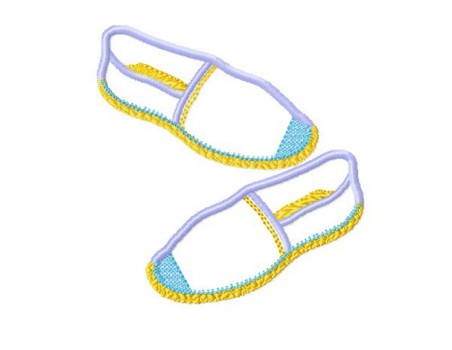 Motif de broderie espadrilles