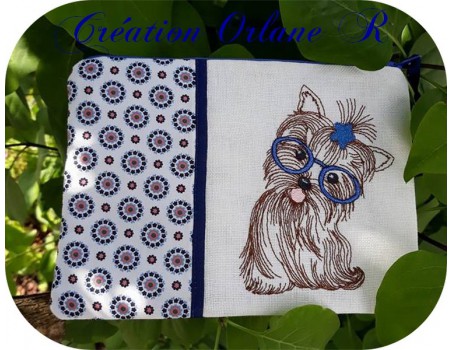 Instant download machine embroidery  yorkshire dog