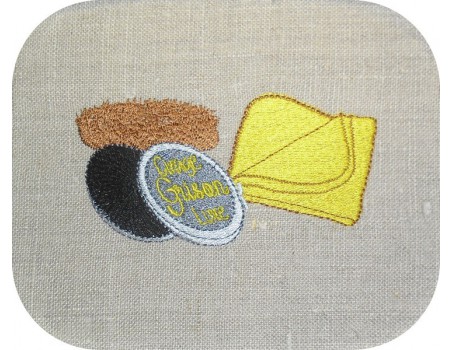 Motif de broderie machine  cirage