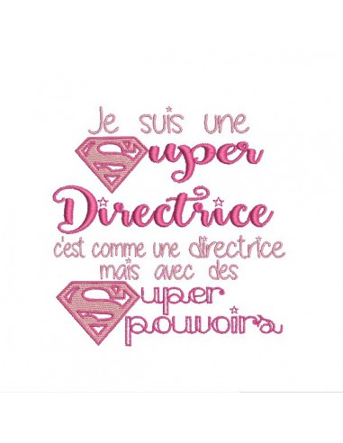 Motif de broderie super directrice