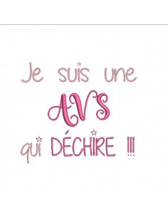 Motif de broderie super Avs