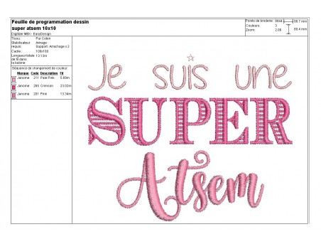 Motif de broderie  super atsem