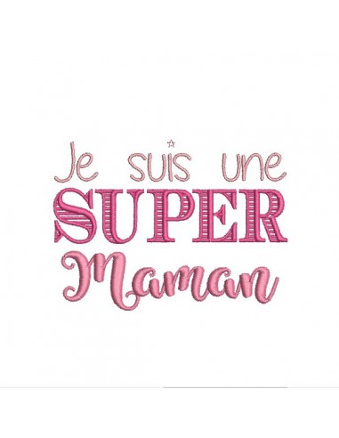 Motif de broderie  super maman