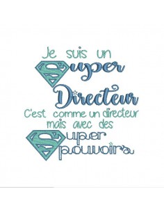 Embroidery design super headmistress
