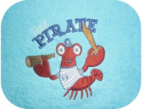 Motif de broderie machine petit pirate