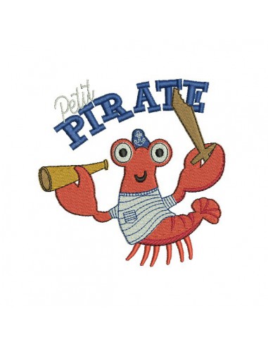 Motif de broderie machine petit pirate