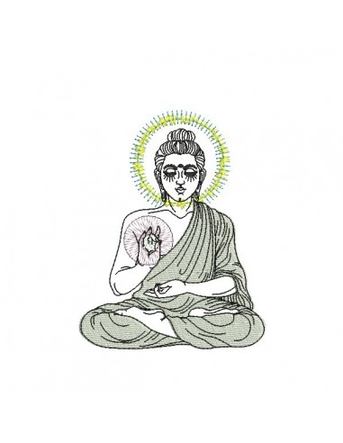 Motif de broderie bouddha oracle