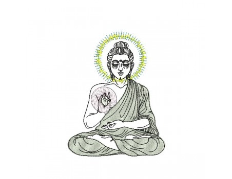 Motif de broderie bouddha oracle
