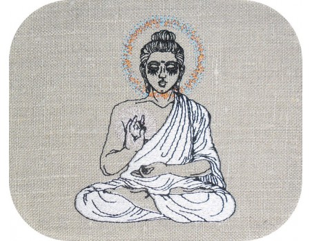 embroidery design buddha lotus flower