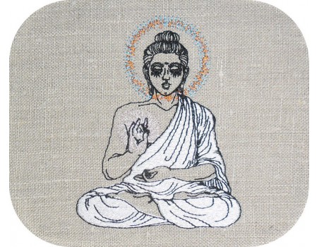 Motif de broderie bouddha oracle