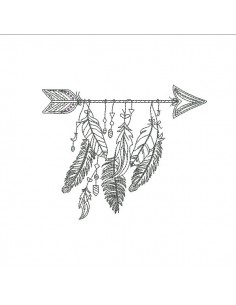 Embroidery design arrow dream catcher