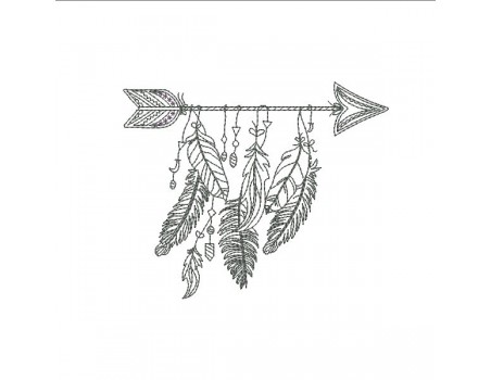 Embroidery design arrow dream catcher