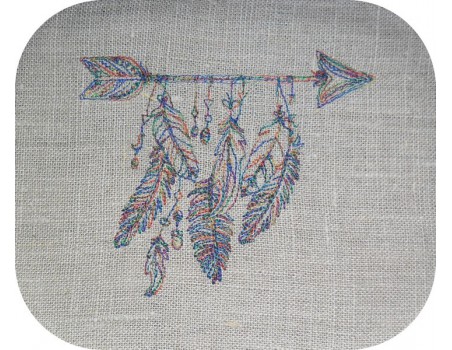 Embroidery design arrow dream catcher