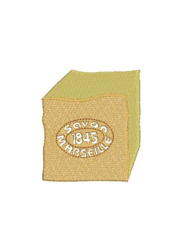 Motif de broderie savon cube