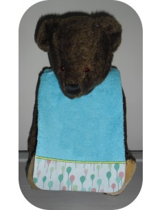 Motif de broderie machine Bavoir personnalisé bébé éléphant  ITH