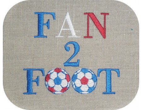 Motif de broderie machine fan de foot