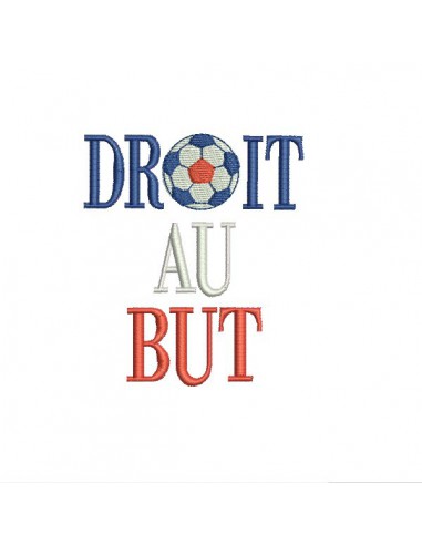 Motif de broderie machine  foot droit au but