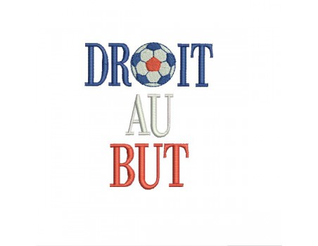 Motif de broderie machine  foot droit au but