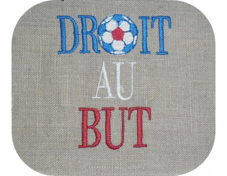 Motif de broderie machine  foot droit au but