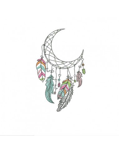 Embroidery design arrow dream catcher boho