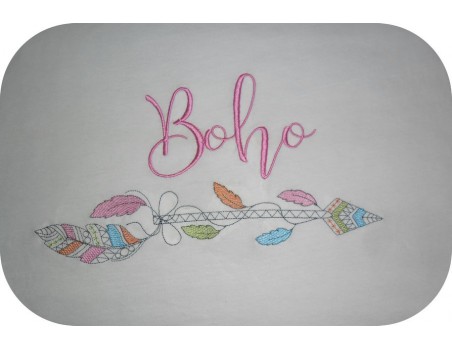 Motif de broderie machine flèche attrape rêves boho