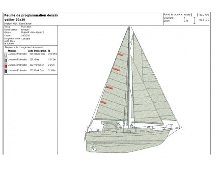 Instant download machine embroidery sailboat