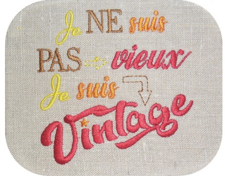 Motif de broderie Vintage homme