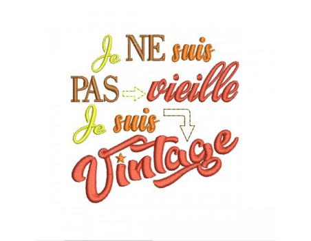 Motif de broderie Vintage femme