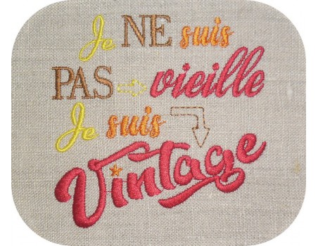 Motif de broderie Vintage femme