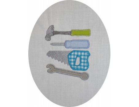 Motif de broderie outils