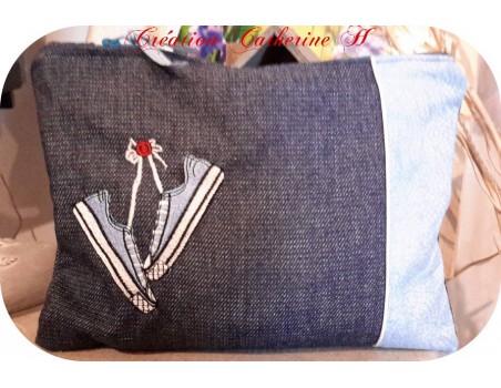 Motif de broderie machine baskets basses