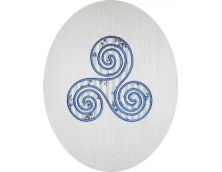 Motif de broderie Triskell appliqué