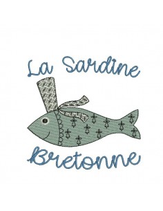 Instant download machine embroidery  pilchard