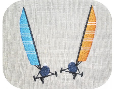 Motif de broderie machine  chars à voile