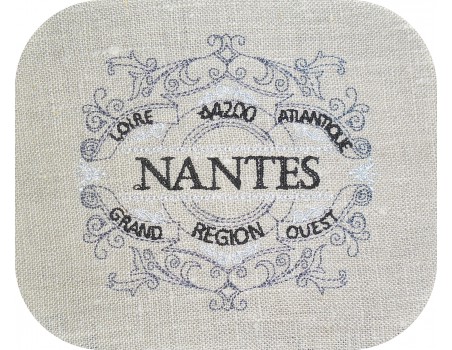 Motif de broderie machine cadre région grand ouest Nantes