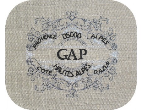 Instant download machine embroidery design  vintage frame nantes